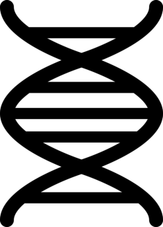 Dna Deoxyribonucleic Acid Contour Svg Vector, Free Vectors File